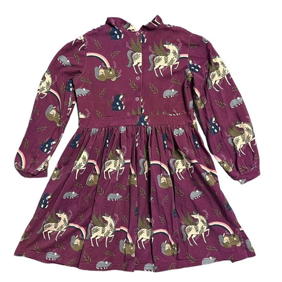 Raspberry Republic 116/122 (5-7Y) Organic Unicorn Crew Dress - Picture 4 of 5